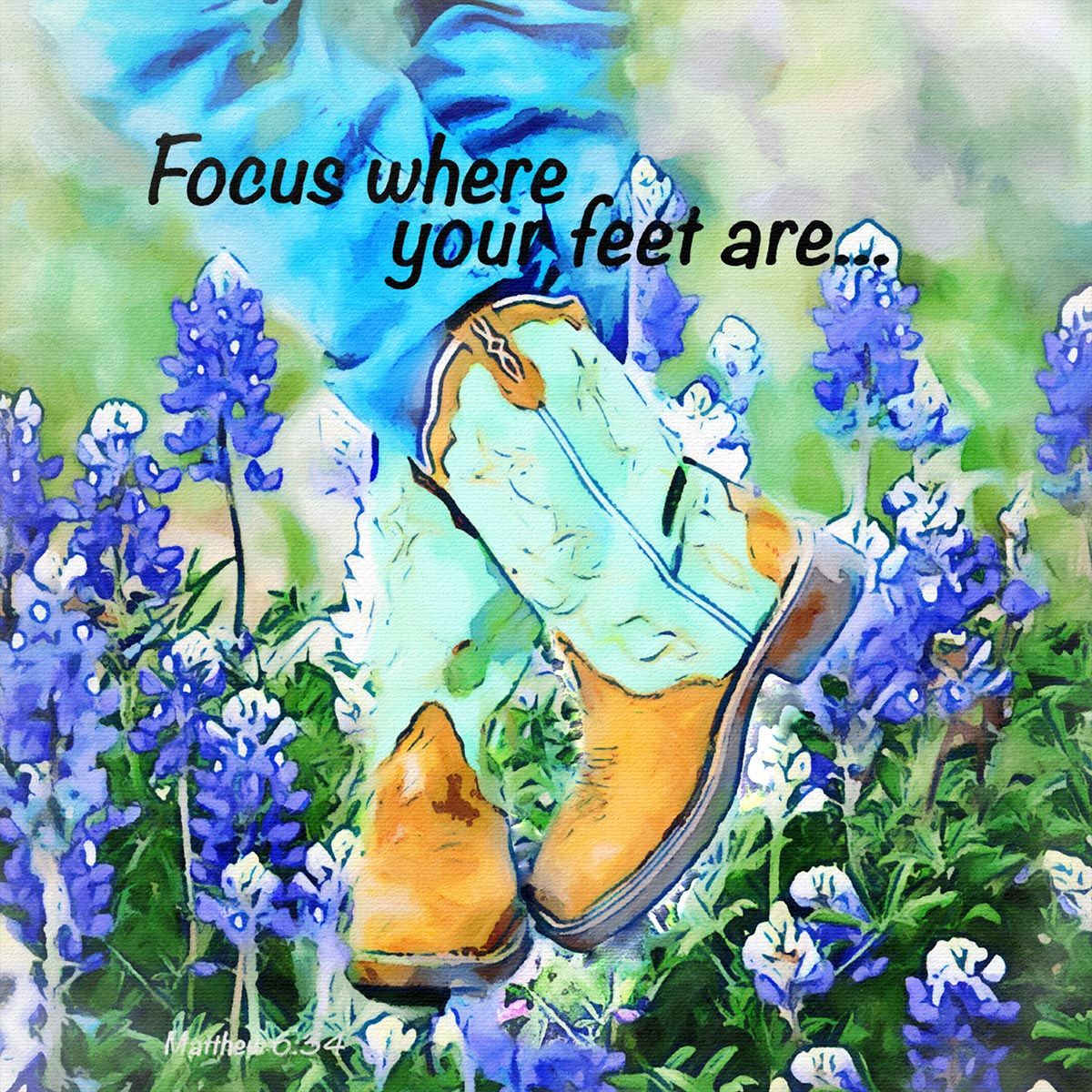 Focus where your feet are/boot